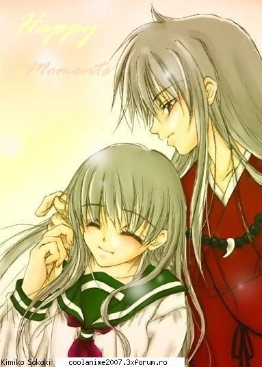 inuyasha and kagome sta clar [,] kagomei place inu,dar inu putzin cam capos shi vrea tot kikyo!